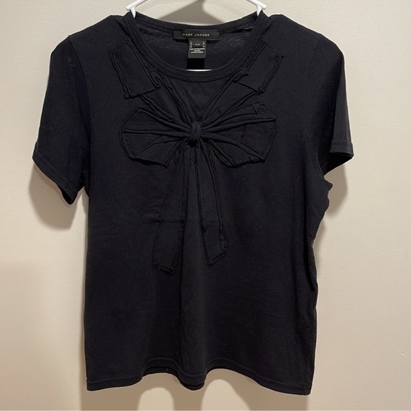 Marc Jacobs Tops - Marc Jacobs Bow Detailed Coquette Tshirt Medium Holiday Party Shirt